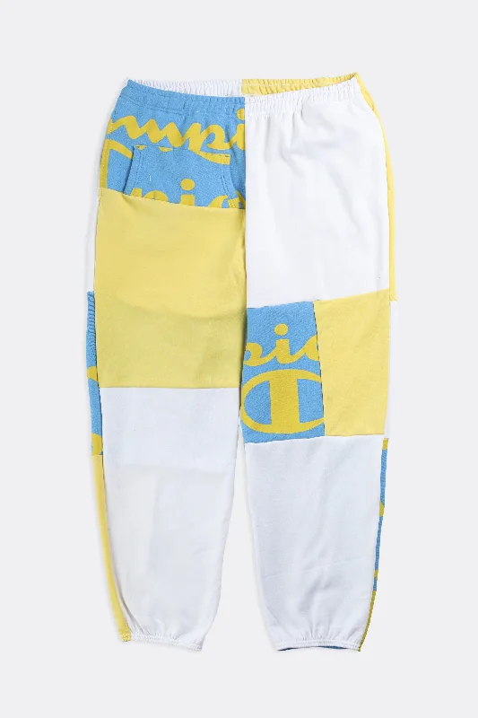 Big Deal Unisex Rework Champion Patchwork Sweatpants - Women-XXL, Men-XXXL