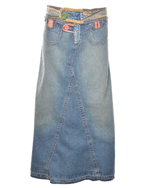 A-Line Denim Skirt - M