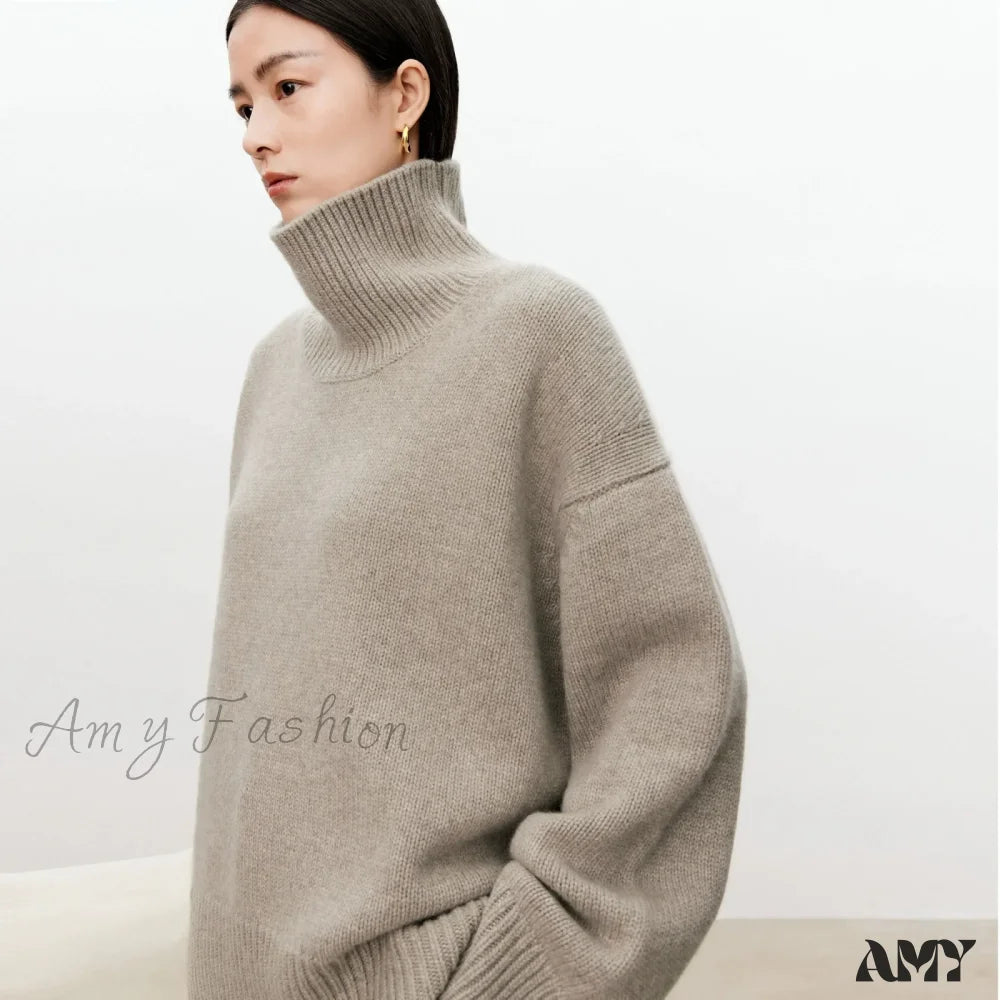 Weekend Extravaganza: Shop Now Female Loose Thick Languid Lazy Wind Pullover Knitting Base Wool Stylish Cozy Casual Sweater Weekend Extravaganza: Shop Now Female Loose Thick Languid Lazy Wind Pullover Knitting Base Wool Stylish Cozy Casual Sweater