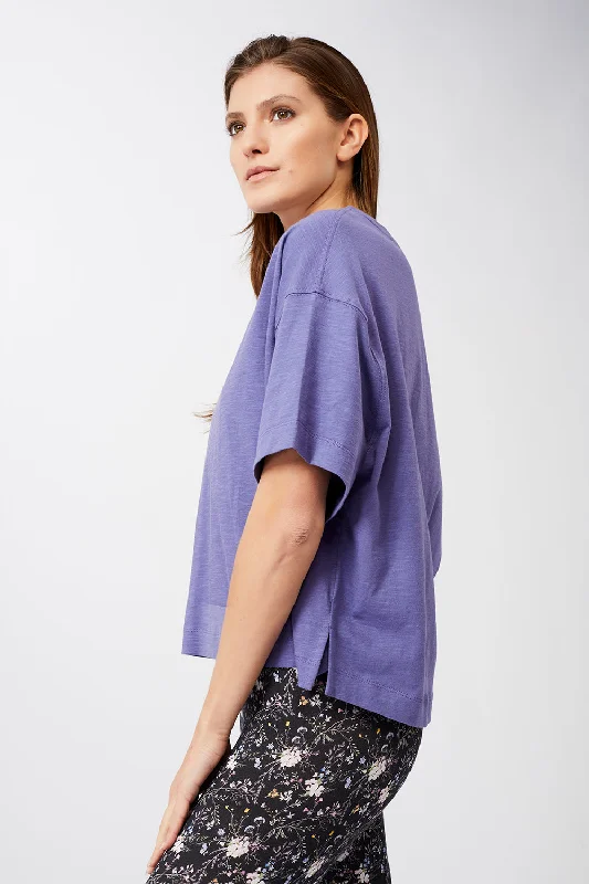 Massive Deals Boxy Tee (Deep Violet), GOTS