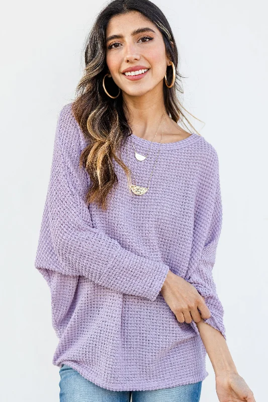 Limited Edition Looking For You Lavender Purple Waffle Top