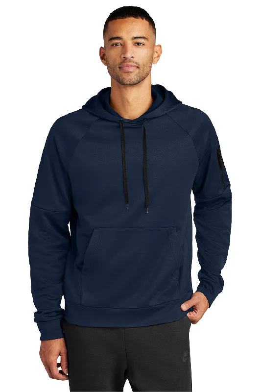 Nike Mens Therma-Fit Fleece Hooded Sweatshirt Hoodie w/ Pouch Pocket - Navy Blue - New