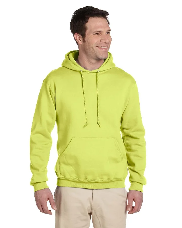 Jerzees SuperSweats Hooded Pullover Sweatshirt | Safety Green