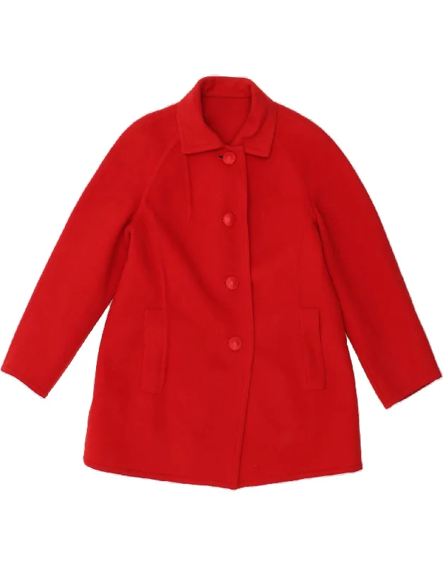 Super Bargain VINTAGE Womens Overcoat UK 12 Medium Red