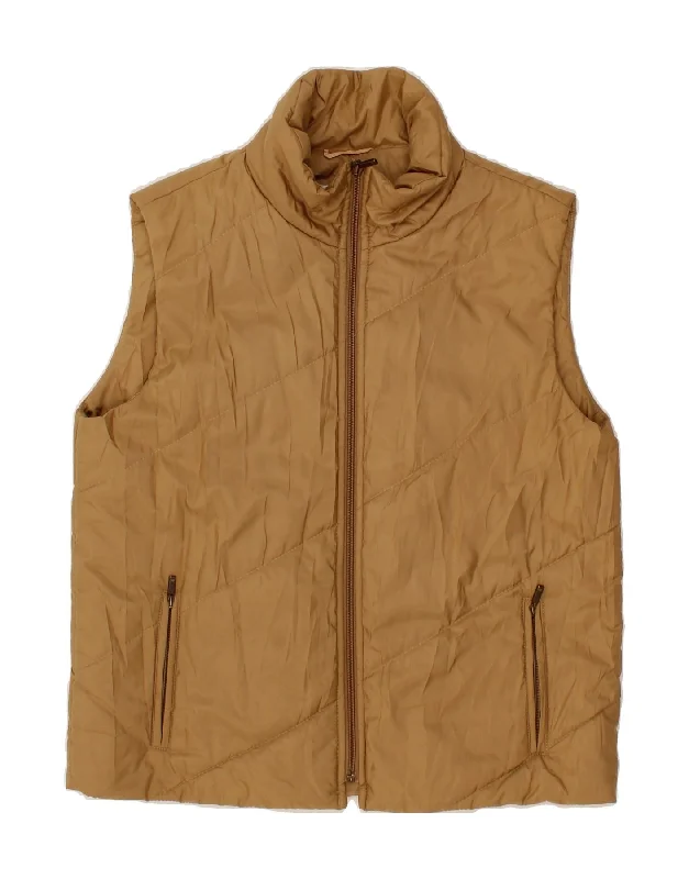 Price Drop MARELLA Womens Padded Gilet UK 16 Large Brown Polyester Sports