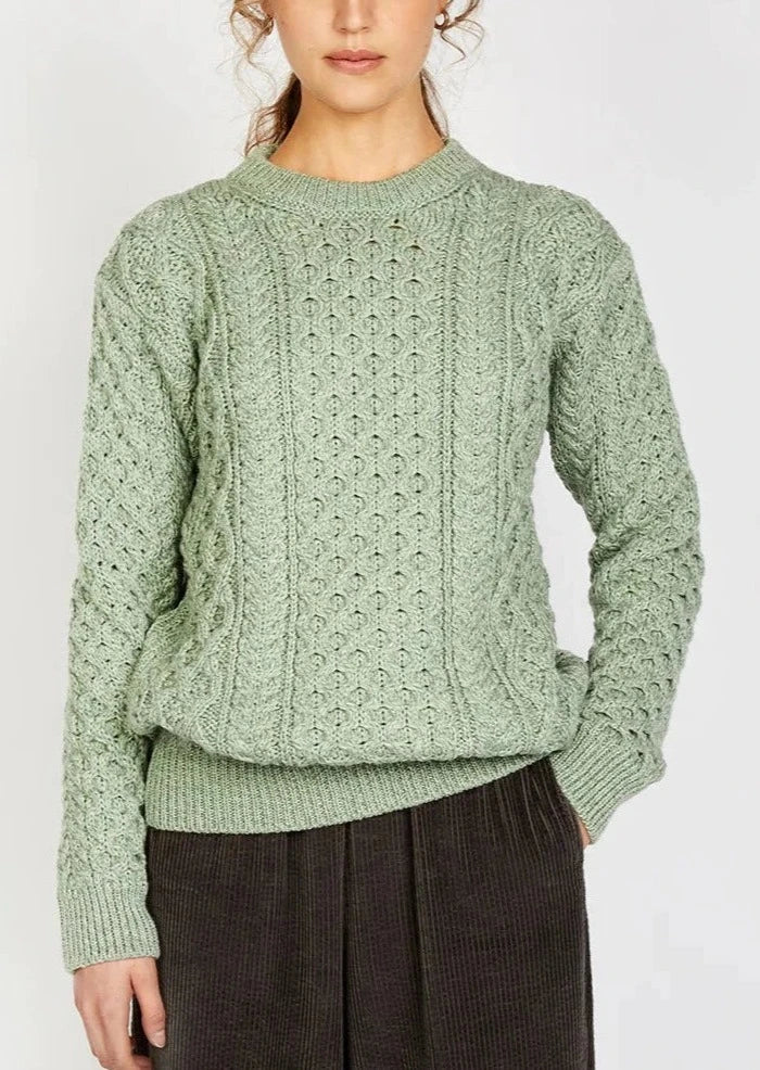 Incredible Offers IrelandsEye Aran Sweater | Sage Marl