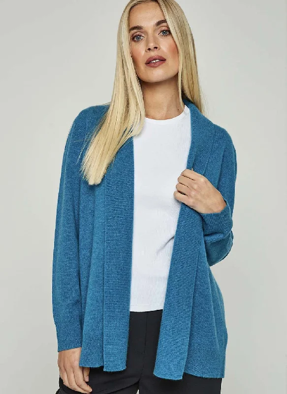 Crazy Deals Split Back Cashmere Cardigan - Teal