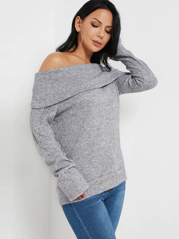 Value Deals Custom One Shoulder Long Sleeve Top