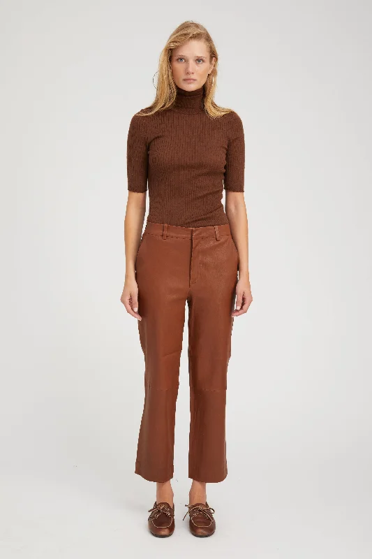 Special Price Acorn Leather Cropped Trousers
