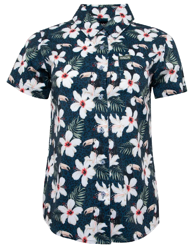 Incredible Offers Mucho Aloha Women's Short Sleeve Party Shirt