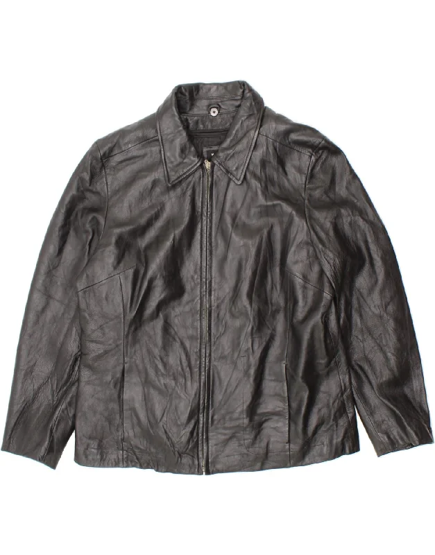 Buy More, Save More MOSSIMO Womens Leather Jacket UK 18 XL Black Leather