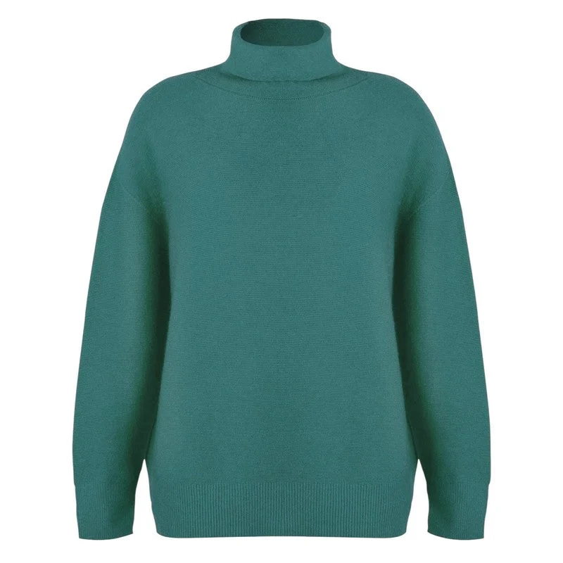 Year-End Sale Zoie Classic Polo Neck in Petrol