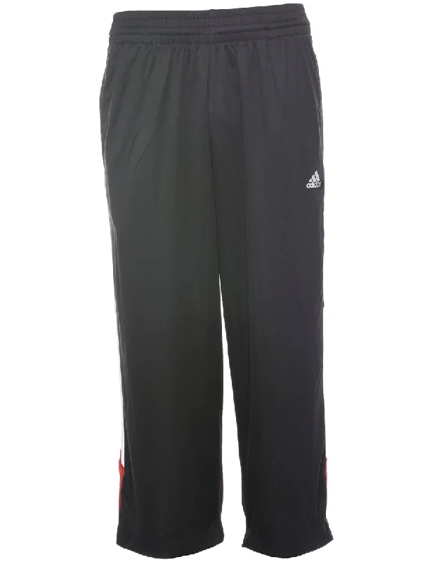 Adidas Black & White Track Pants - W33 L23