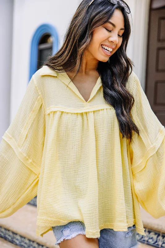 Get It Before It’s Gone Love Life Yellow Babydoll Top
