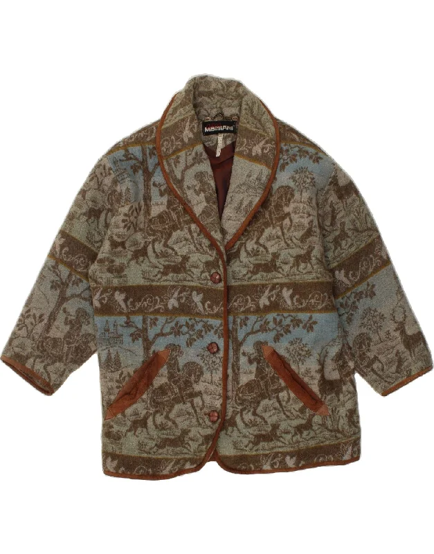 Price Drop GIORGIO MOBIANI Womens Oversized Overcoat UK 16 Large Grey Fair Isle