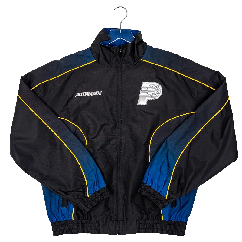 Adult Indiana Pacers Chrome Full-Zip Windbreaker in Navy by Authmade