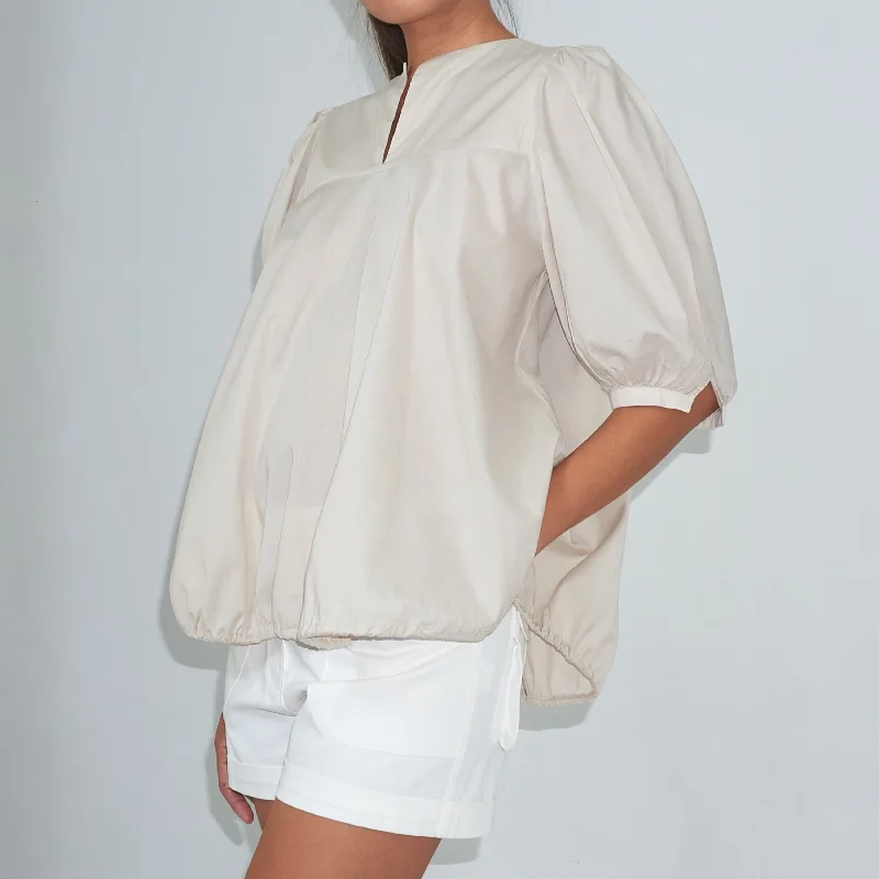 Blowout Sale BD STRING TOP - Cotton - Light Grey Greige