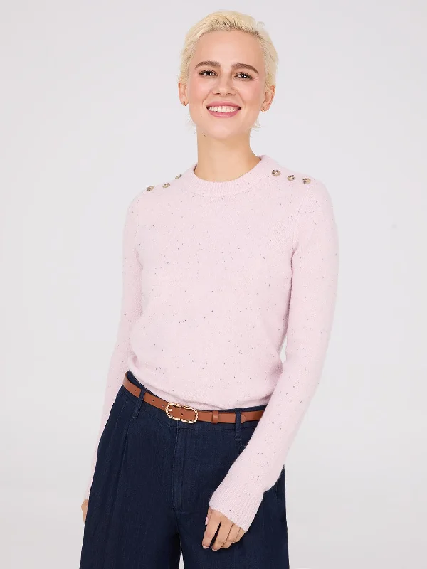 Price Blitz Crew Neck Sweater With Button Details