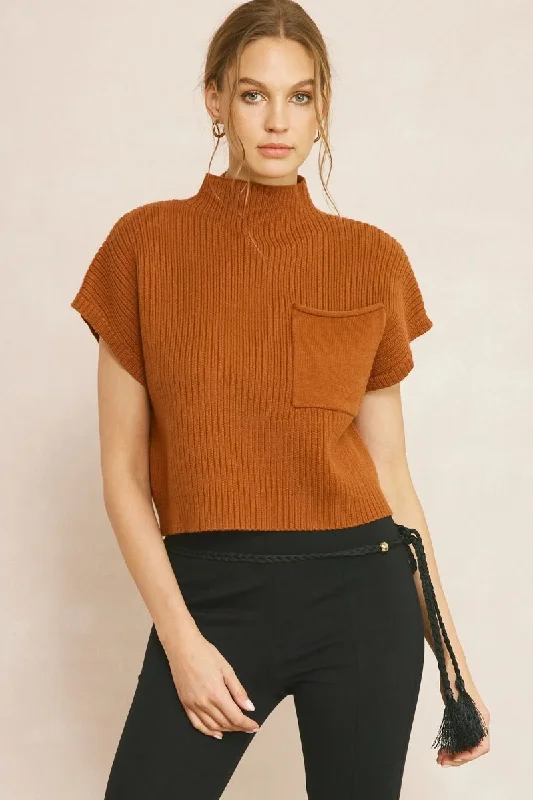 Mega Sale Knit Mock Neck Sweater