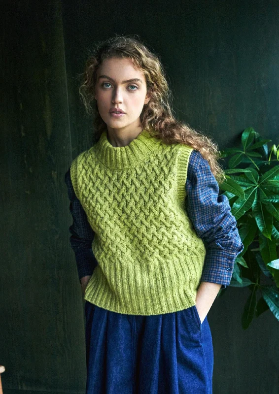 Price Smash IrelandsEye Trellis Cropped Vest | Chartreuse