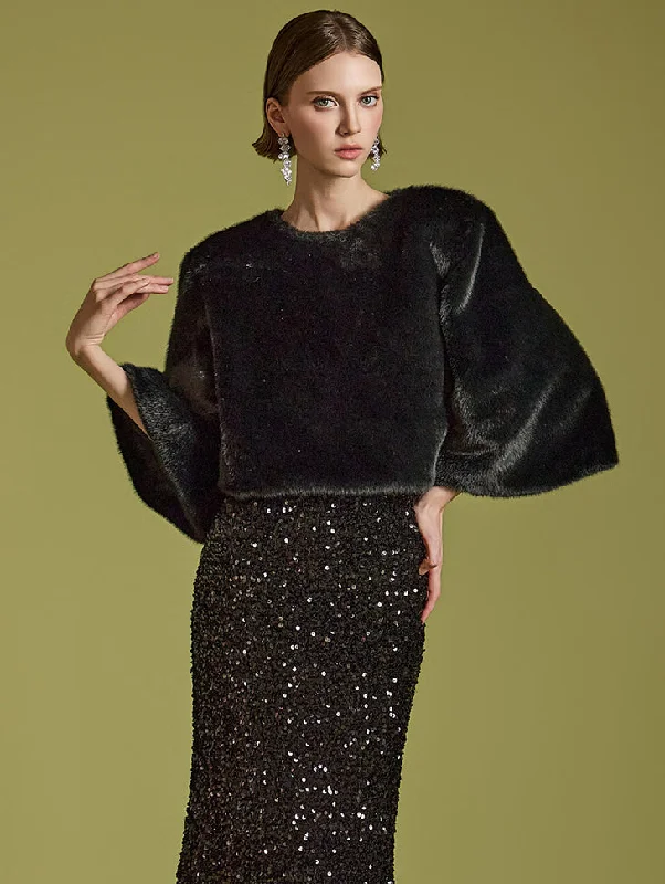 Weekend Sale: Don't Miss Out B3021 Faux Fur Blouse