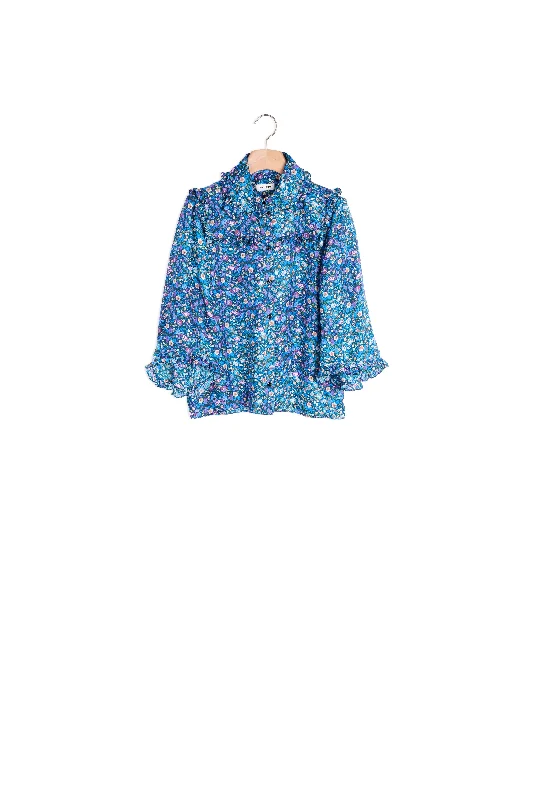 Sneak Peek Sale Chemise en soie imprimé fleuri