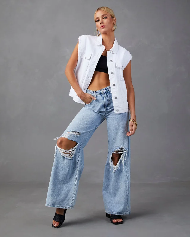 Limited Time Discount Serai Pocketed Denim Vest