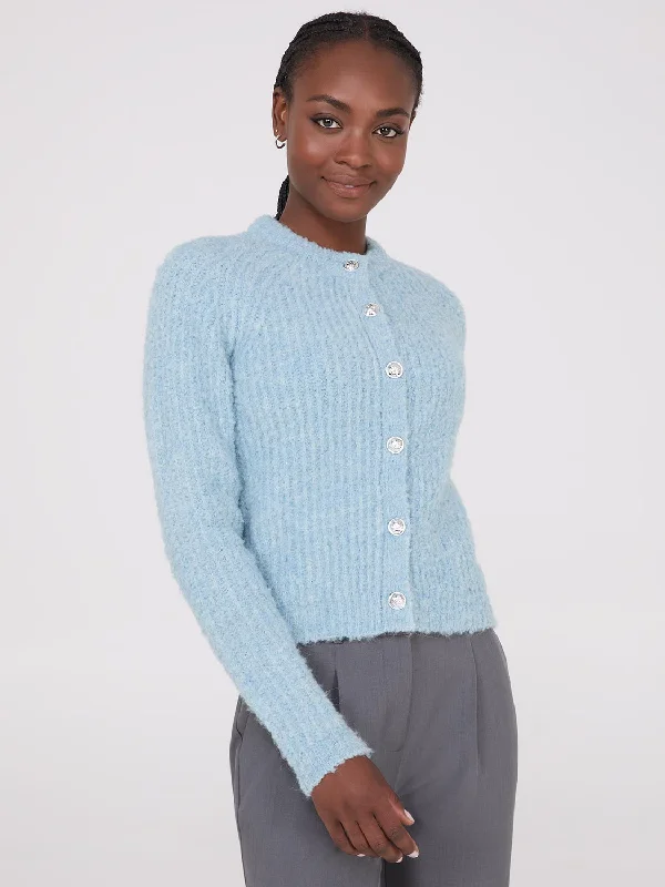 Seasonal Clearance Faux Wool Raglan Cardigan