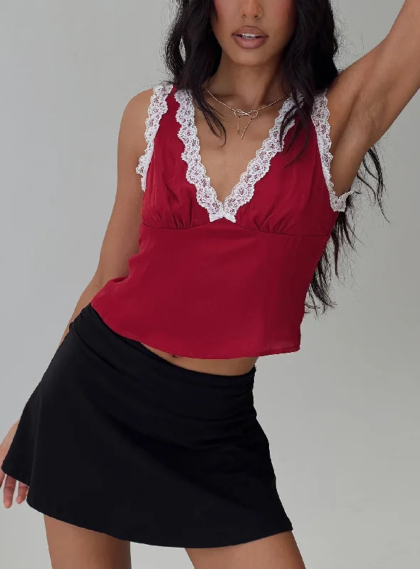 Quick Deals Whinnie Top Red