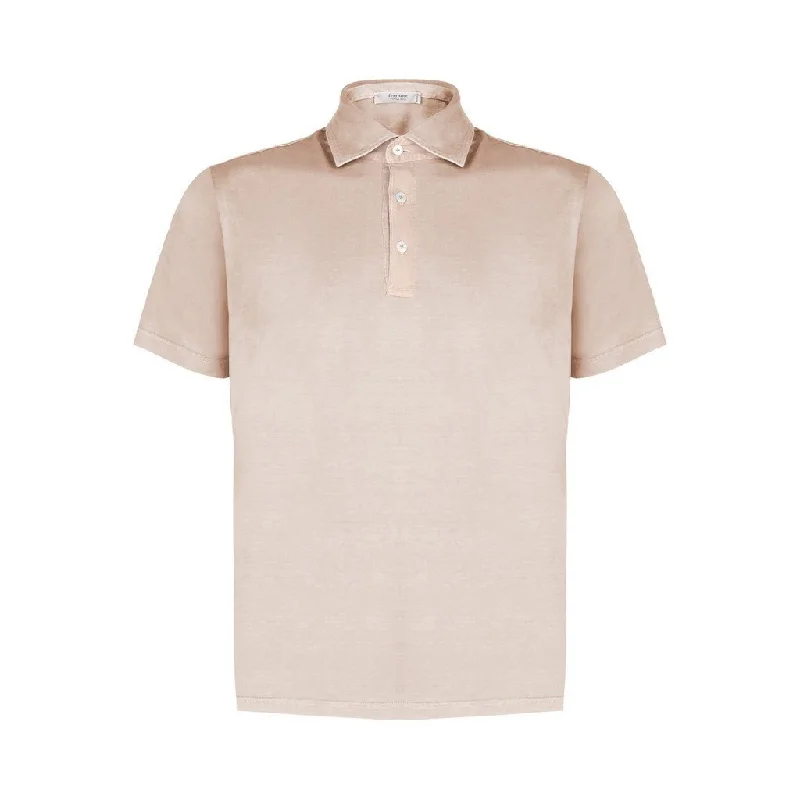 FERRANTE Cotton Short Sleeve Polo BEIGE