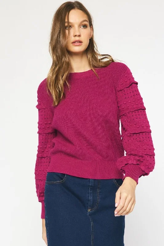 Discount Mania Textured long sleeve sweater