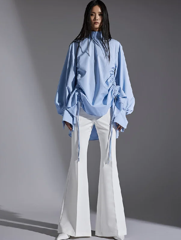 Sale Alert B9174  Side Drawstring Dressy Blouse