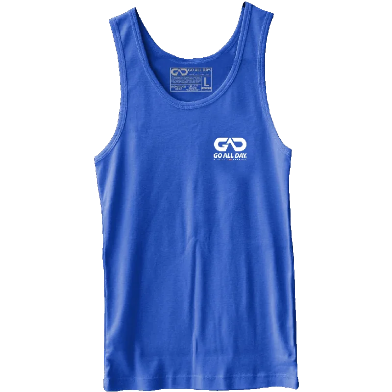 Lowest Price GO ALL DAY® Unisex Tank (Heather Royal Blue) Small Logo