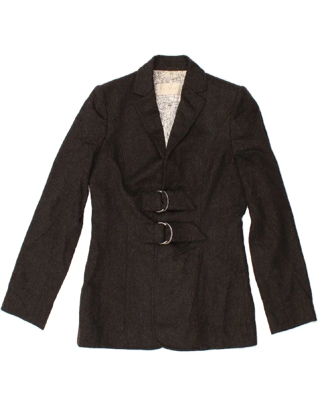 Amazing Deals VALENTINO Womens Blazer Jacket UK 8 Small Grey Wool