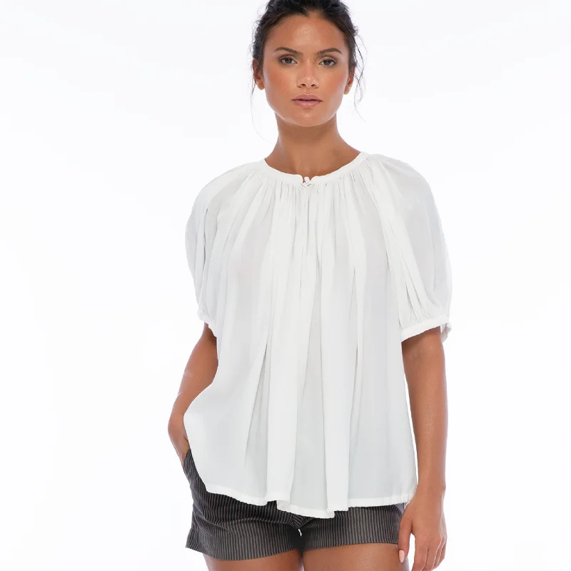 Overstock MARTHA BLOUSE QS | Rayon Fujette Crepe