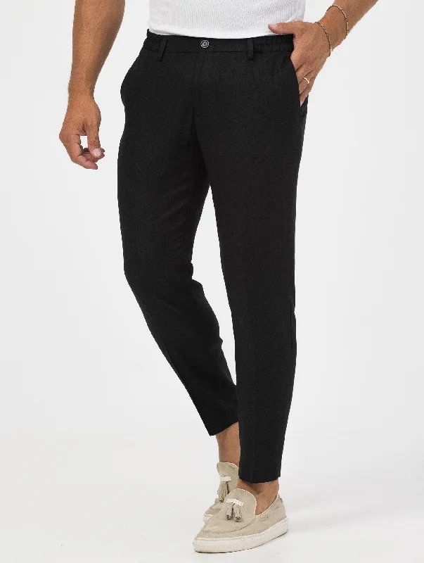 AKITA CASUAL PANTS IN BLACK