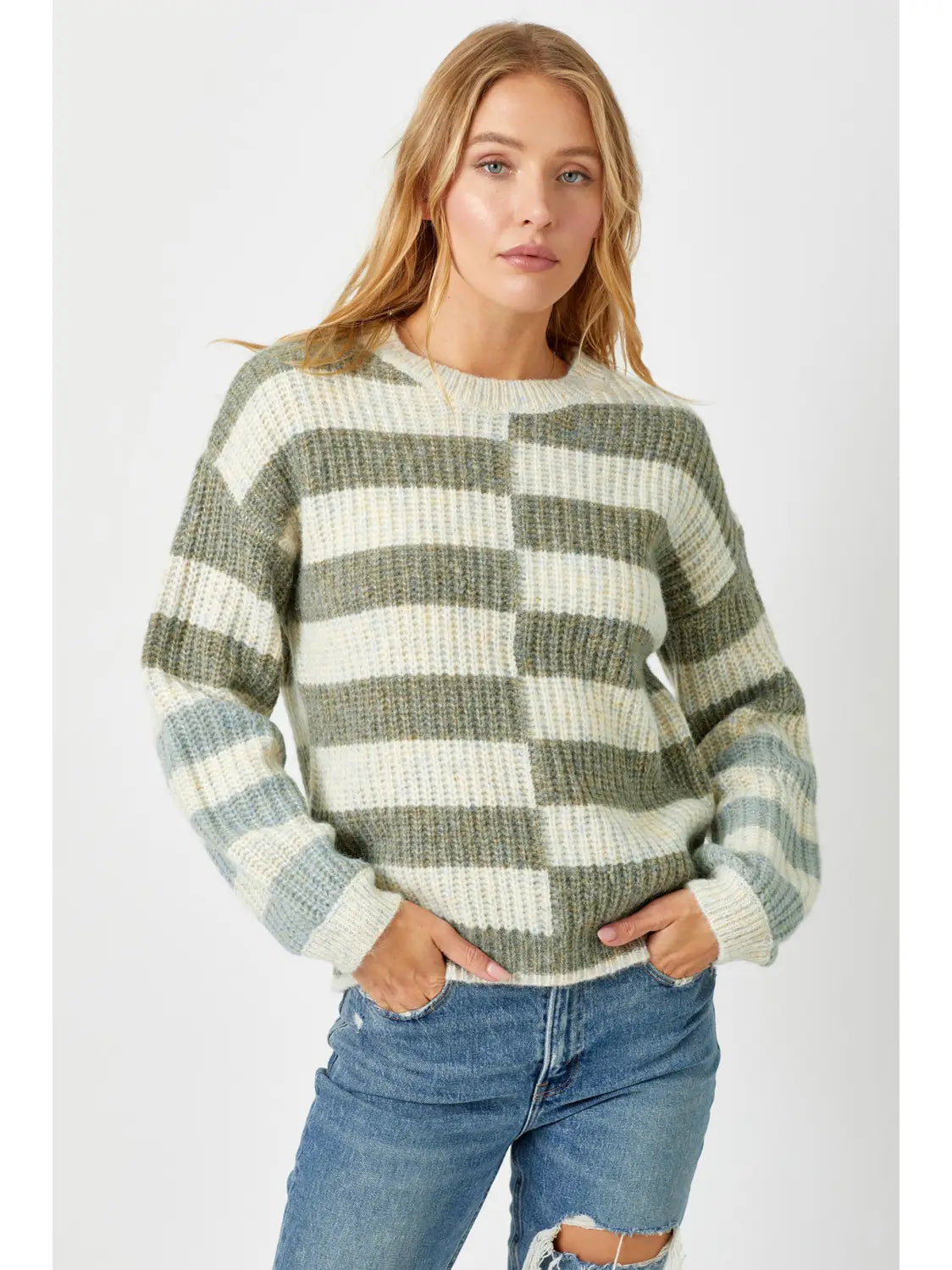 Weekend Discounts to Grab Multi Stripe Sweater Top