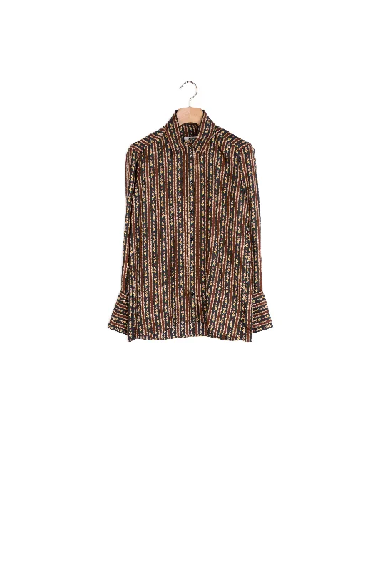 Final Offer Chemise fluide à  imprimé fleurs rayures