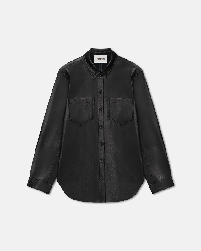 Savings Soar This Weekend Giana - Okobor™ Alt-Leather Shirt - Black