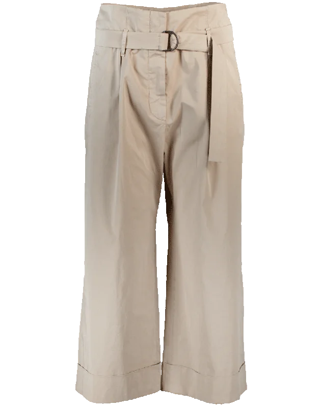 Weekend Discounts to Celebrate Stretch Wide Cropped D Ring Pant