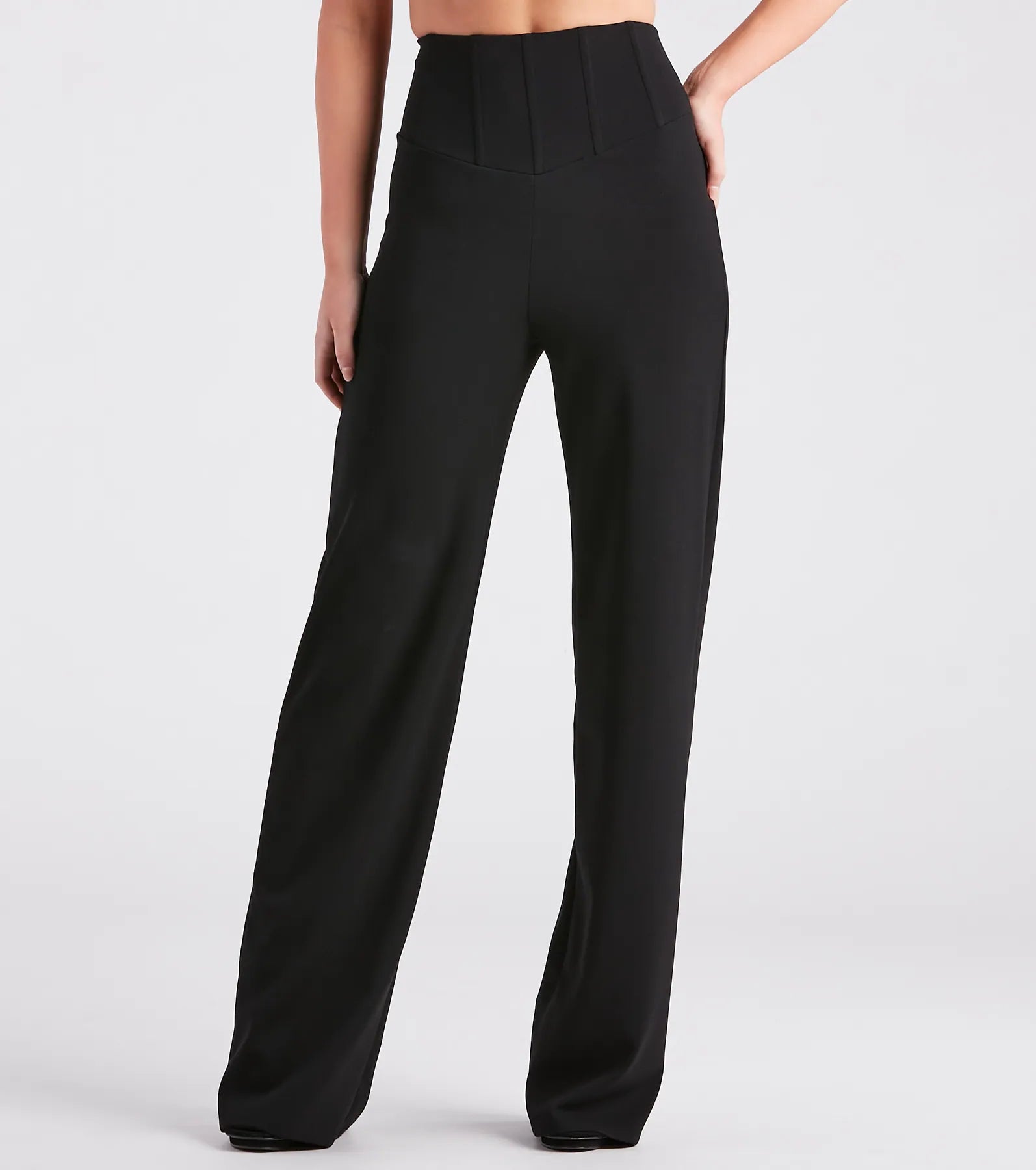 Quick Sale Cinch It Together Crepe Corset Trouser Pants