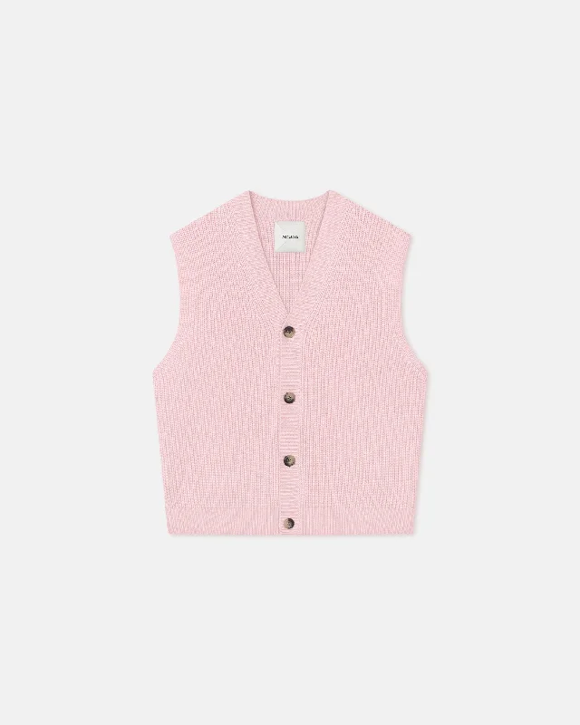 Special Price Terence - Cashmere-Blend Vest - Light Pink