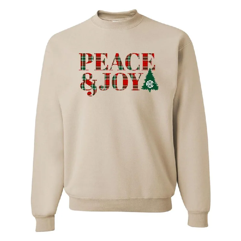 Weekend Savings Fiesta Monogrammed 'Peace & Joy' Crewneck Sweatshirt