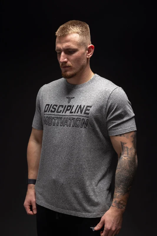 Discipline Over Motivation Triblend T-Shirt - Grey