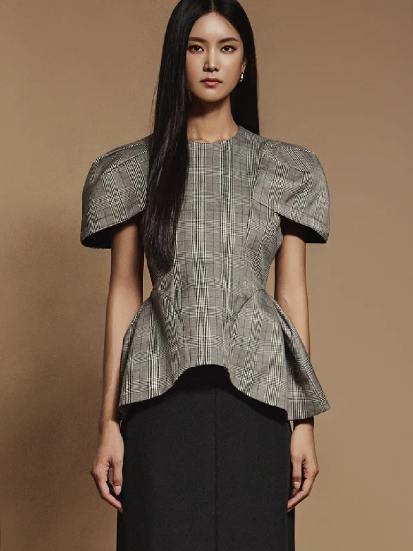 Unbeatable Prices B3016 Puff Sleeve Frill Blouse