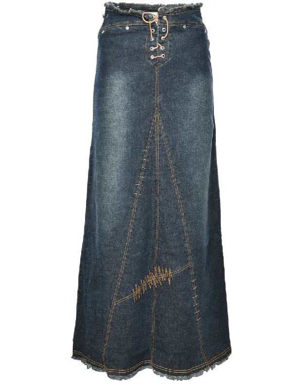 A-Line Denim Skirt - M