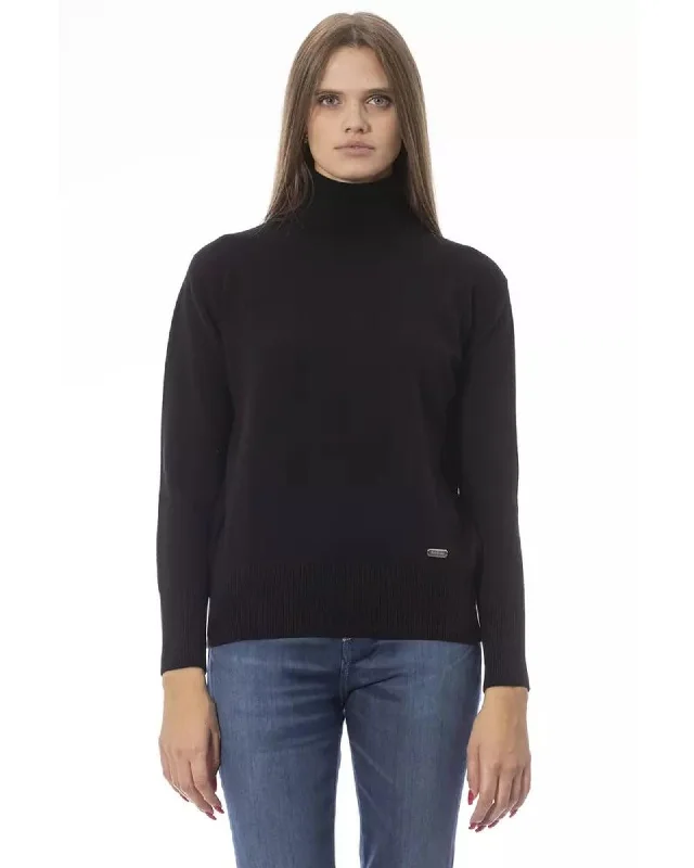Amazing Value Baldinini Trend Women's Black Wool Sweater - 44 IT