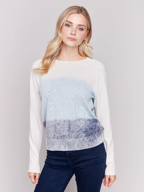 Quick Sale Snow Wash Knit Sweater - Frost