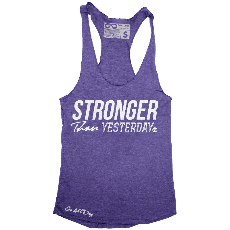 Savings Event "STRONGER Than Yesterday" Signature Series Racerback Tank (Purple)
