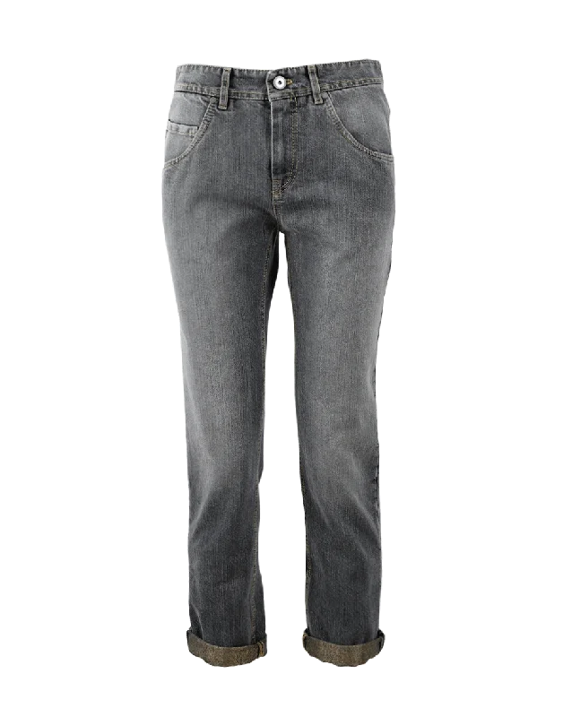 Today's Special Shimme Cuff Boyfriend Denim